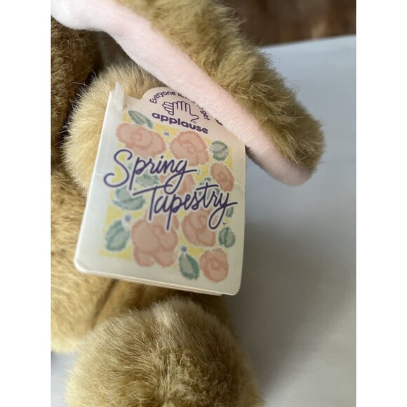 Vintage Applause Spring Tapestry "Lewis" Bunny Stuffed Plush 9" Tall - Picture 3 of 8